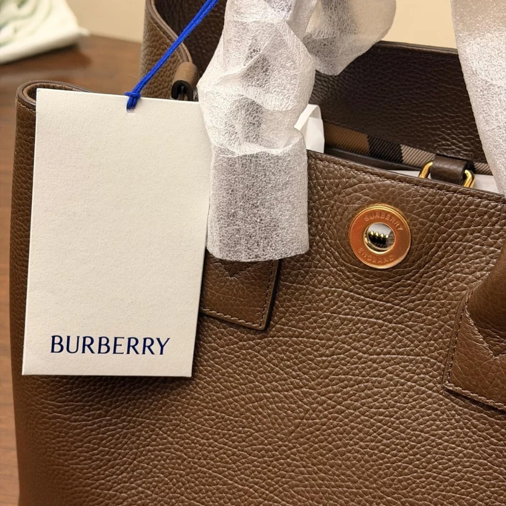 Burberry Medium Bermondsey Tote Ebony Brown | New With Tags | Authentic - Picture 4 of 8